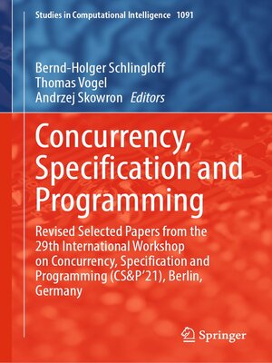 cover image of Concurrency, Specification and Programming